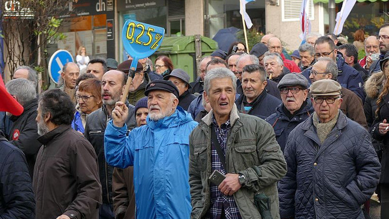Participantes en la movilización del jueves en Vigo. EP