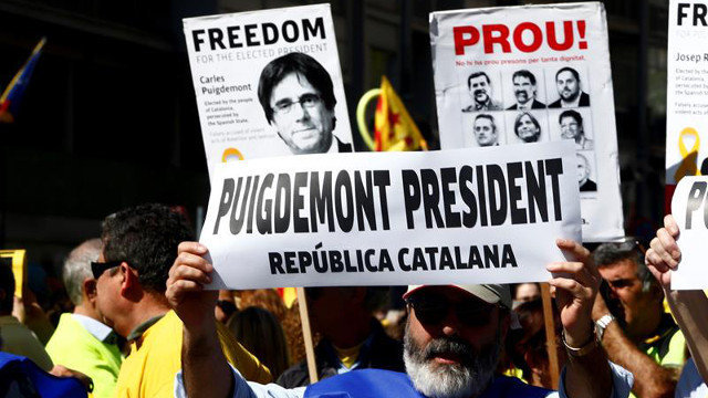 Manifestación por los presos independentistas en Cataluña. QUIQUE GARCÍA