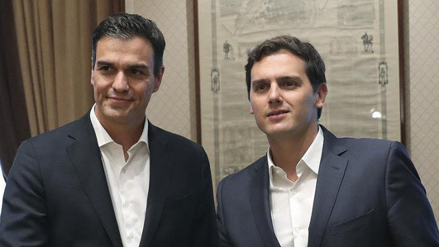 Pedro Sánchez y Albert Rivera. AEP