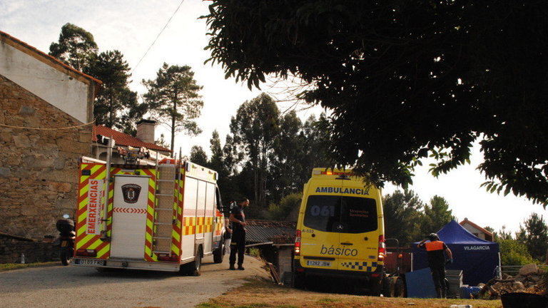 Lugar del accidente en Vilagarcía. DP