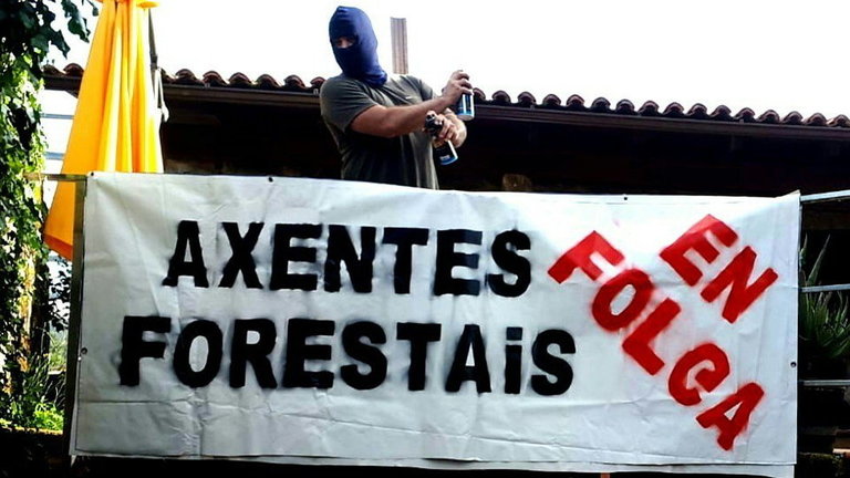 Protesta de los agentes forestales. @galizaCIG