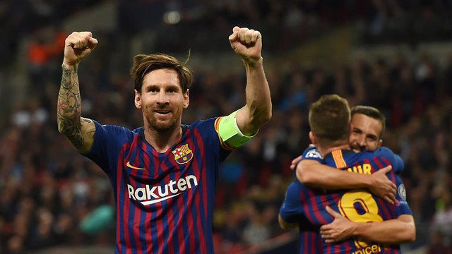 Messi celebra un gol. ANDY RAIN (EFE)