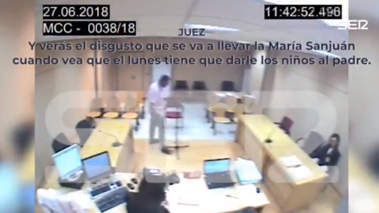 La Cadena Ser publicó el vídeo donde el magistrado se burla de una víctima de violencia machista. (la modelo María Sanjuan)