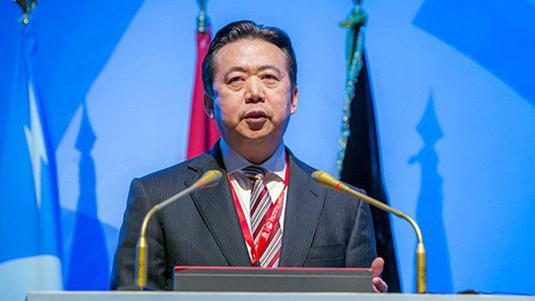 El presidente de Interpol, el chino Hongwei Meng. EFE