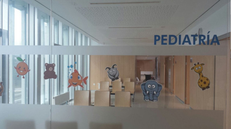 Sala de espera de consultas de pediatría. AEP