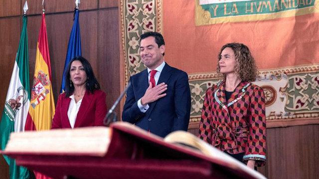 Moreno jura el cargo como presidente de Andalucía. JULIO MUÑOZ