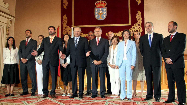 Foto de familia do Goberno Galego en 2007. ARQUIVO