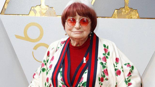 Agnes Varda, na alfombra vermella dos Óscar en 2018. EFE