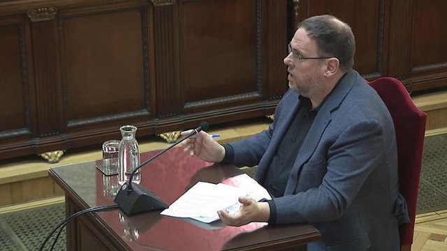 Oriol Junqueras, en el último día del juicio del procés. EFE