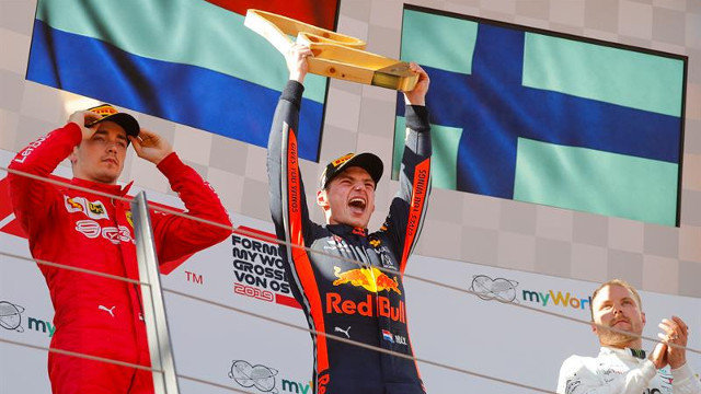 Verstappen celebra el triunfo. EFE
