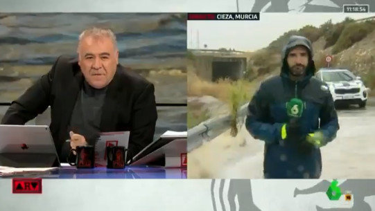 Antonio Ferreras, y el reportero desplazado a Cieza. LASEXTA