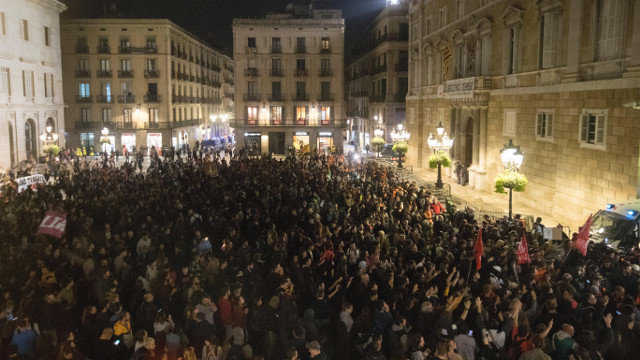 Manifestación de este viernes en Barcelona. EFE