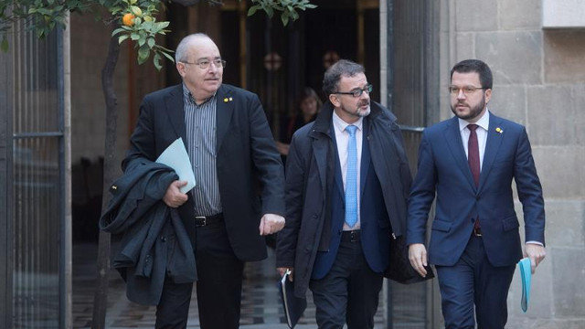 Pere Aragonès, á dereita. EFE