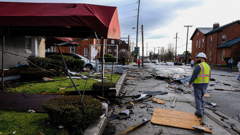 Los tornados provocaron numerosos daños en Nashville. RICK MUSACCHIO