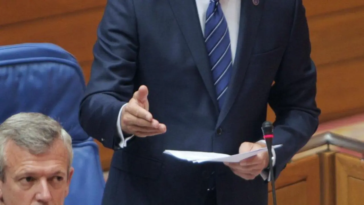 El presidente de la Xunta, Alberto Núñez Feijóo, dutante la sesión de control