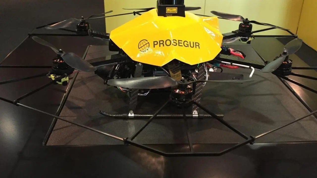 El dron fruto de la colaboración entre la UCD y Prosegur