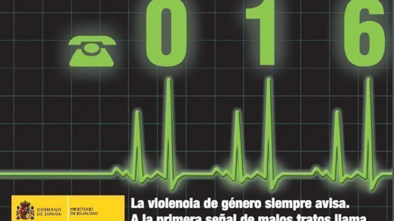 016, teléfono de ayuda contra la violencia de género