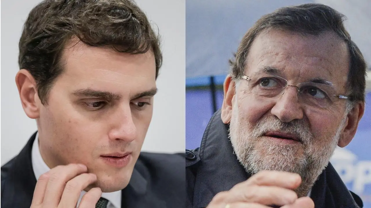 El presidente de Ciudadanos, Albert Rivera, y el presidente del Gobierno en funciones, Mariano Rajoy