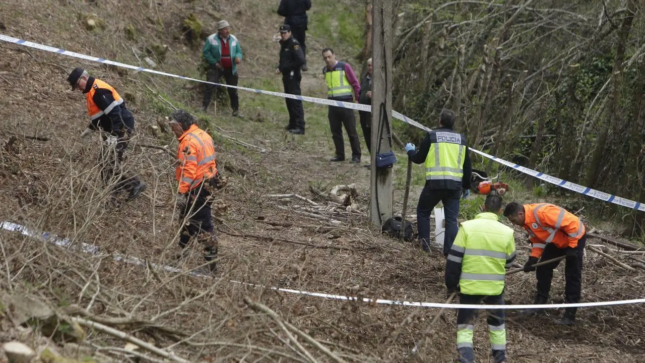 Labores de b&uacute;squeda a finales de marzo en la finca