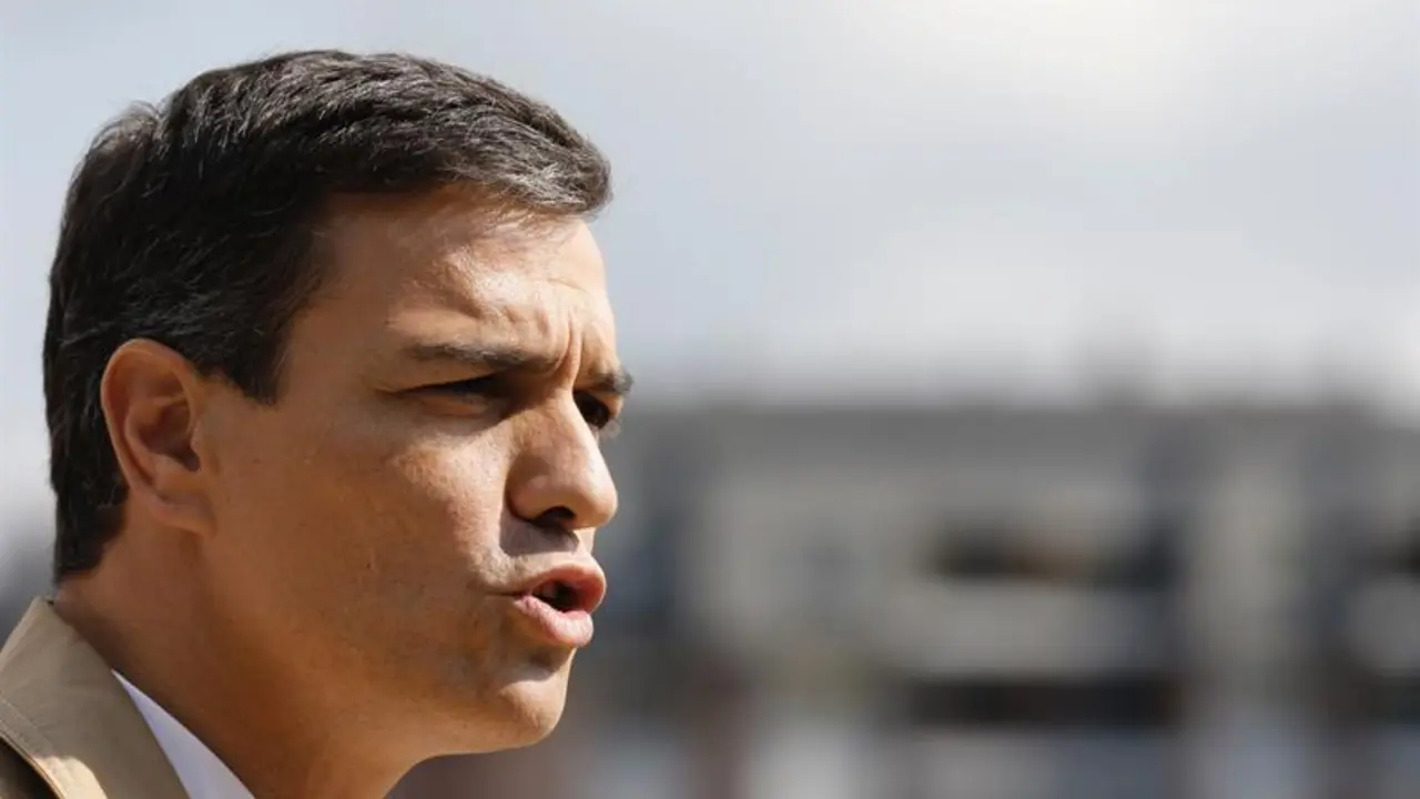 El secretario general del PSOE, Pedro Sánchez, intervino este jueves en un acto electoral en Portugalete (Bizkaia)