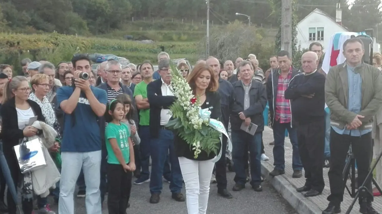 Un momento del homenaje