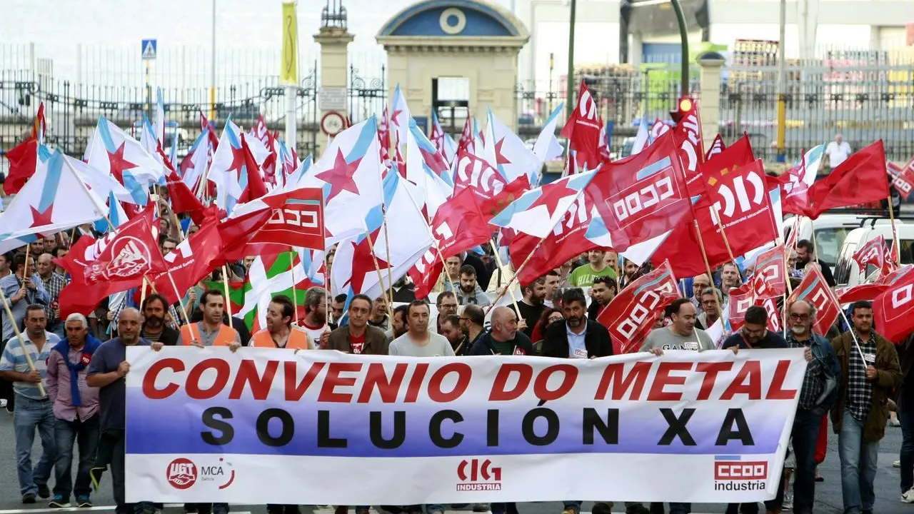 Manifestación del sector del metal de la provincia de A Coruña del pasado martes