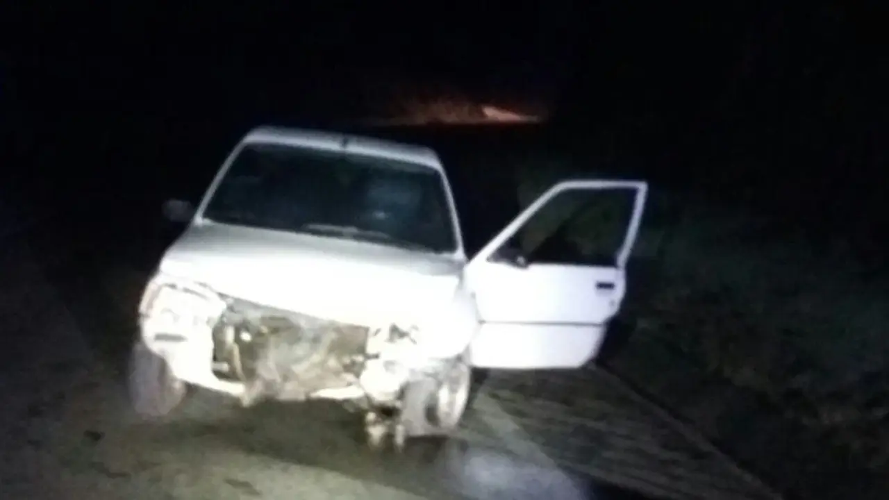 Coche siniestrado en Meira