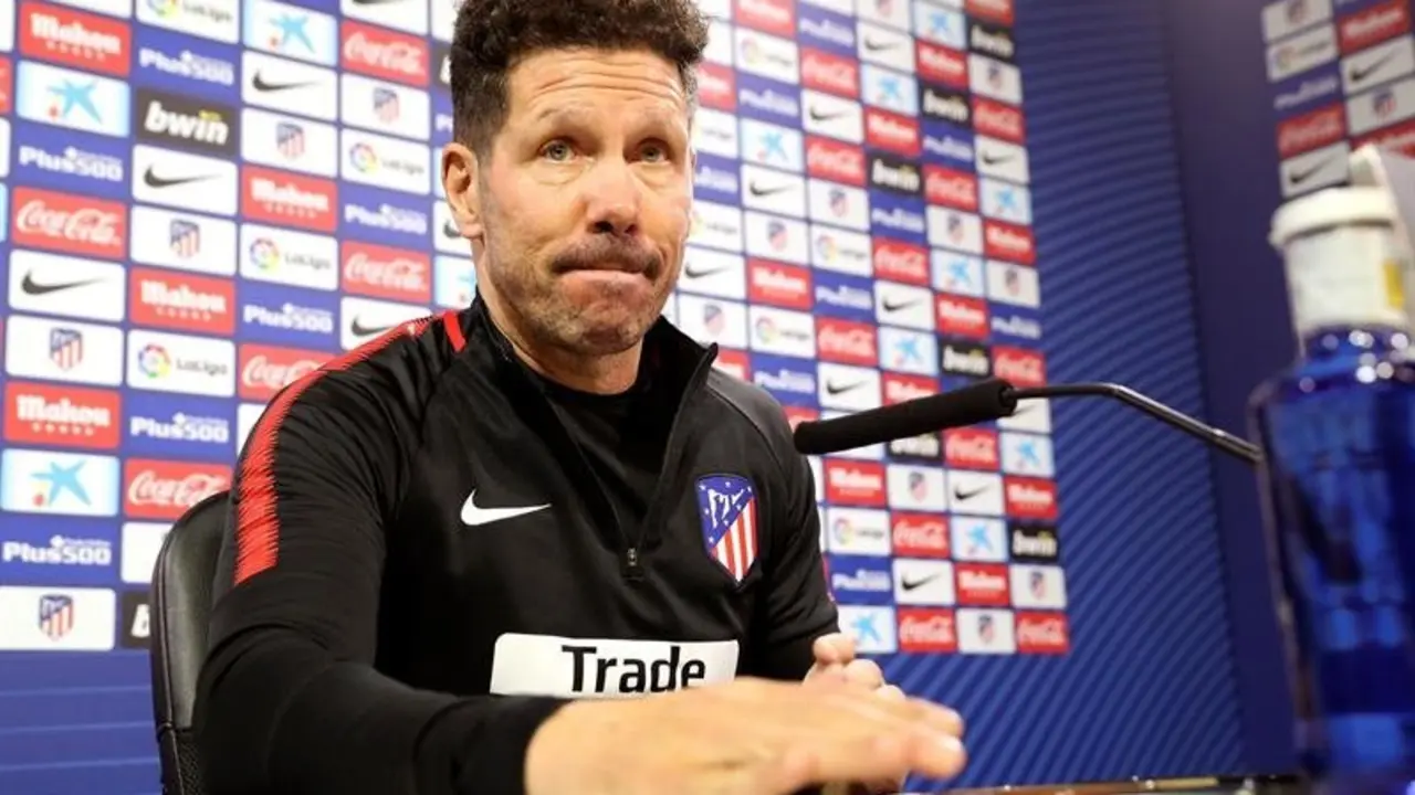Diego Simeone en la previa al derbi madrileño que enfrenta a Real Madrid y Atlético de Madrid