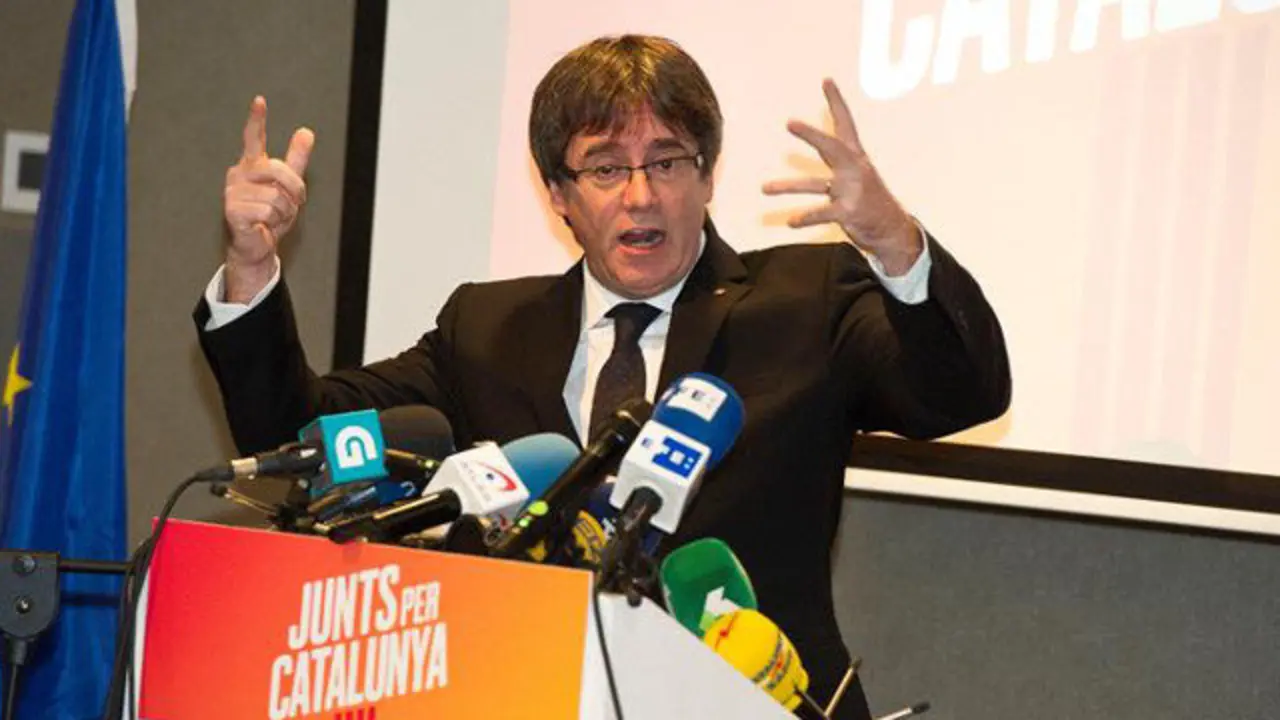 Carles Puigdemont, en Brujas. HORST WAGNER (EFE)