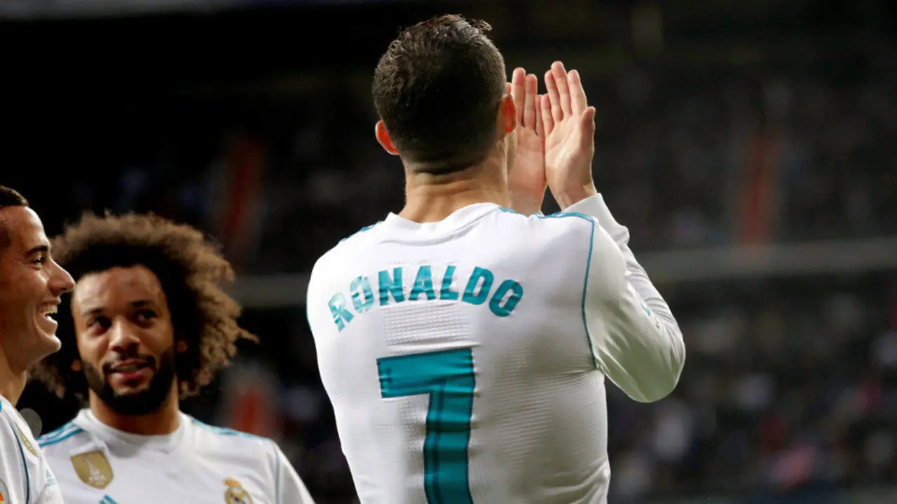 Cristiano Ronaldo, ante el Málaga.ZIPI (Efe)