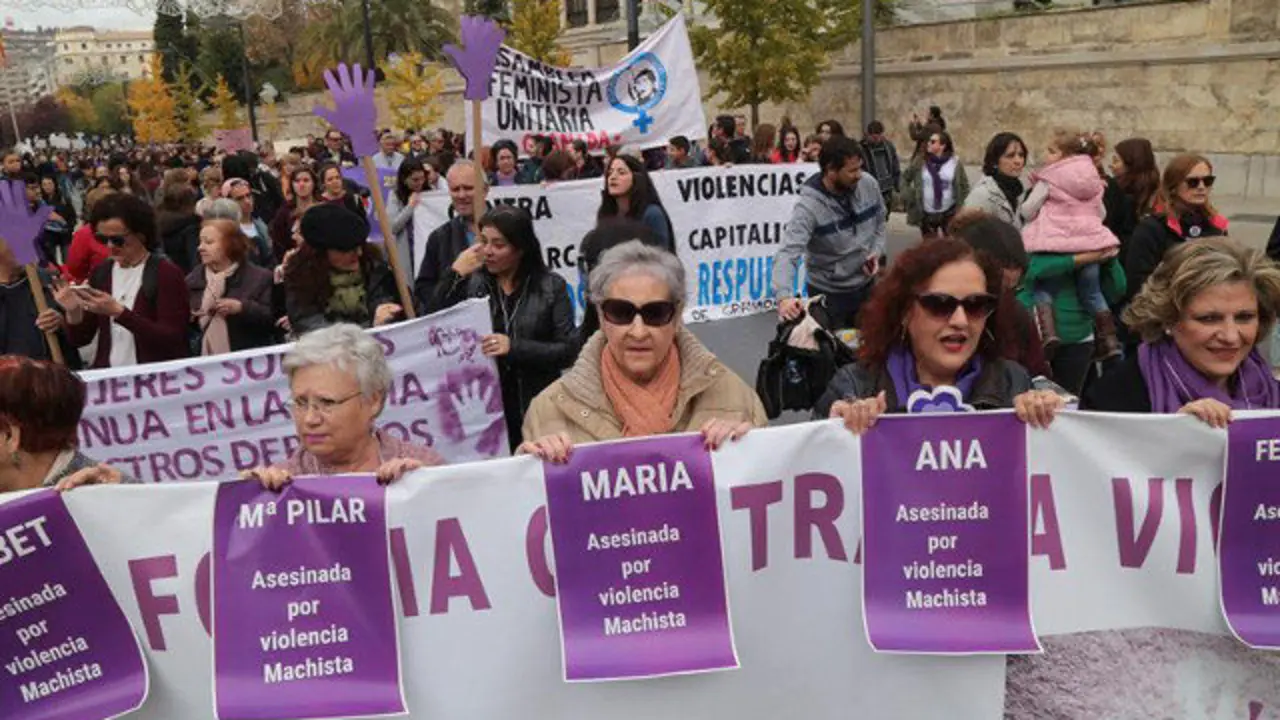 Manifestación contra la violencia de género. EFE