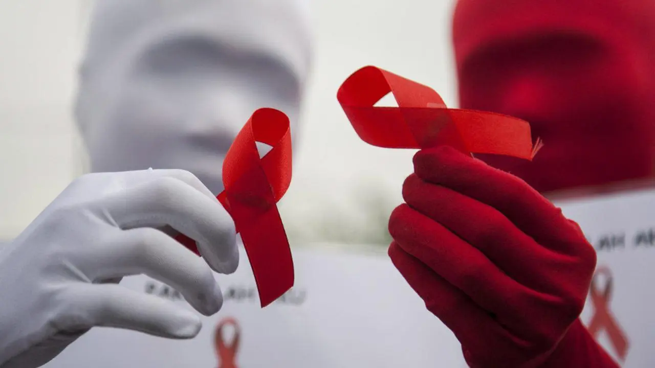 Activistas en el Día Mundial contra el Sida