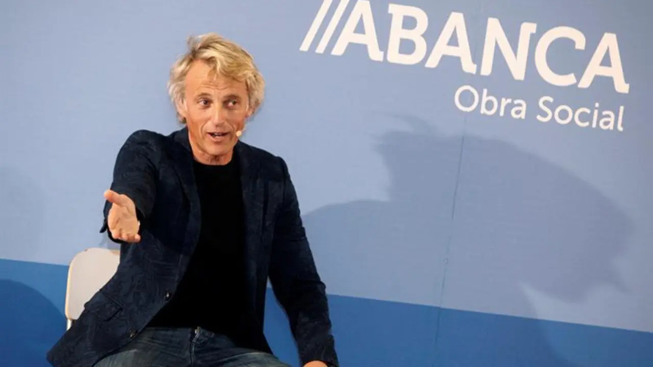 Jesús Calleja, en un foro de Abanca. CABALAR