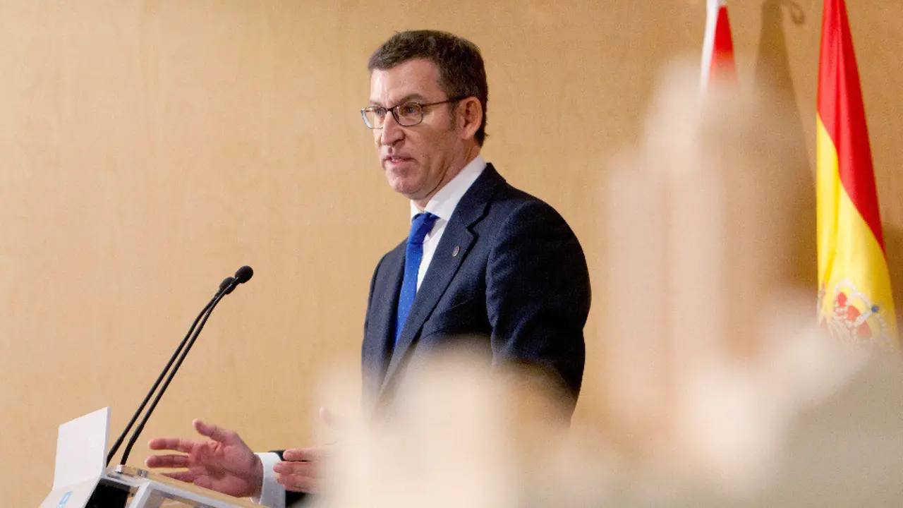 Alberto N&uacute;&ntilde;ez Feij&oacute;o, en un acto en Vigo. SALVADOR SAS