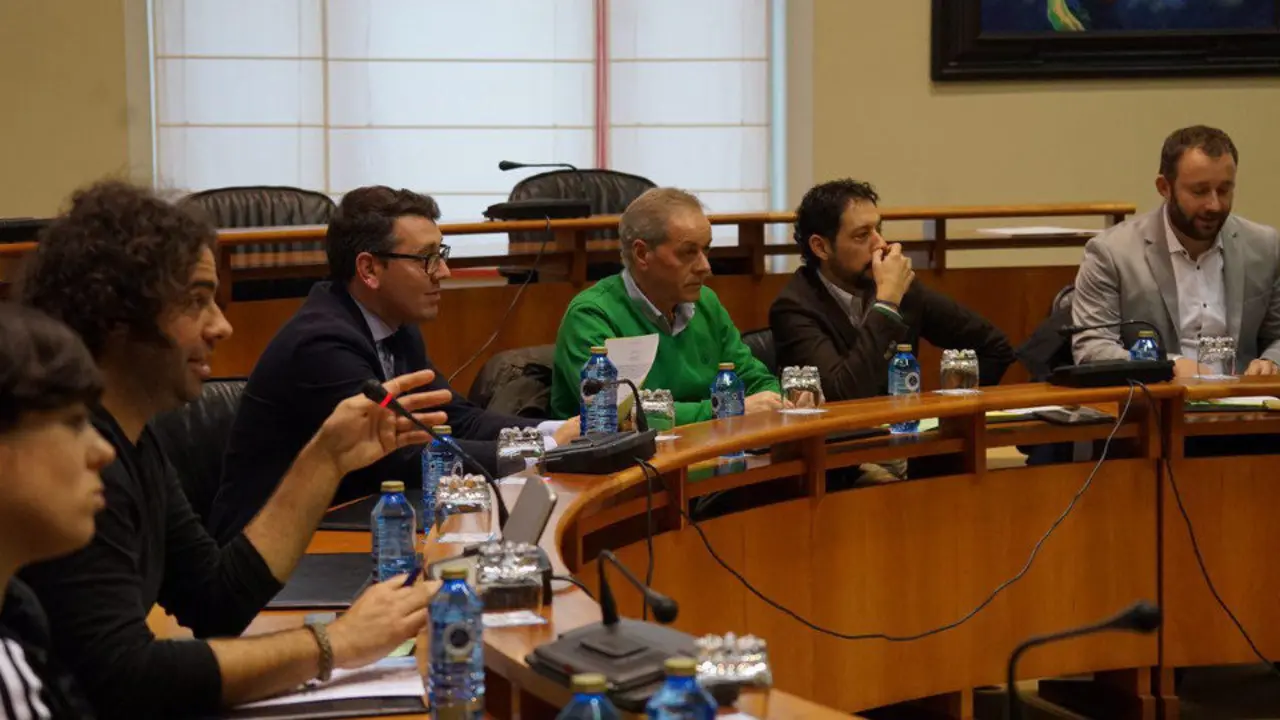 Intervención de Davide Rodríguez durante la constitución de la comisión de incendios, este martes en el Parlamento. EN MAREA