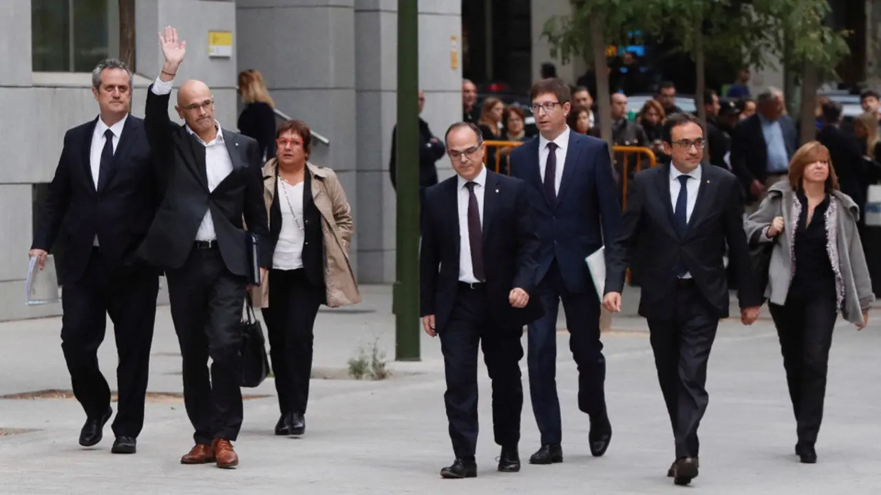 Los exconsellers en la Audiencia Nacional. AEP