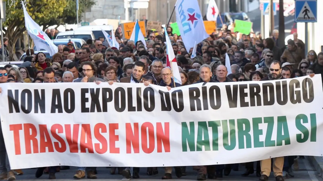 Manifestación en Ponte Caldelas