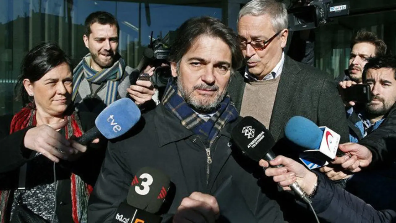 Fotografía de archivo de Oriol Pujol Ferrusola, tras declarar como imputado ante la juez que investiga la trama de las ITV. EFE