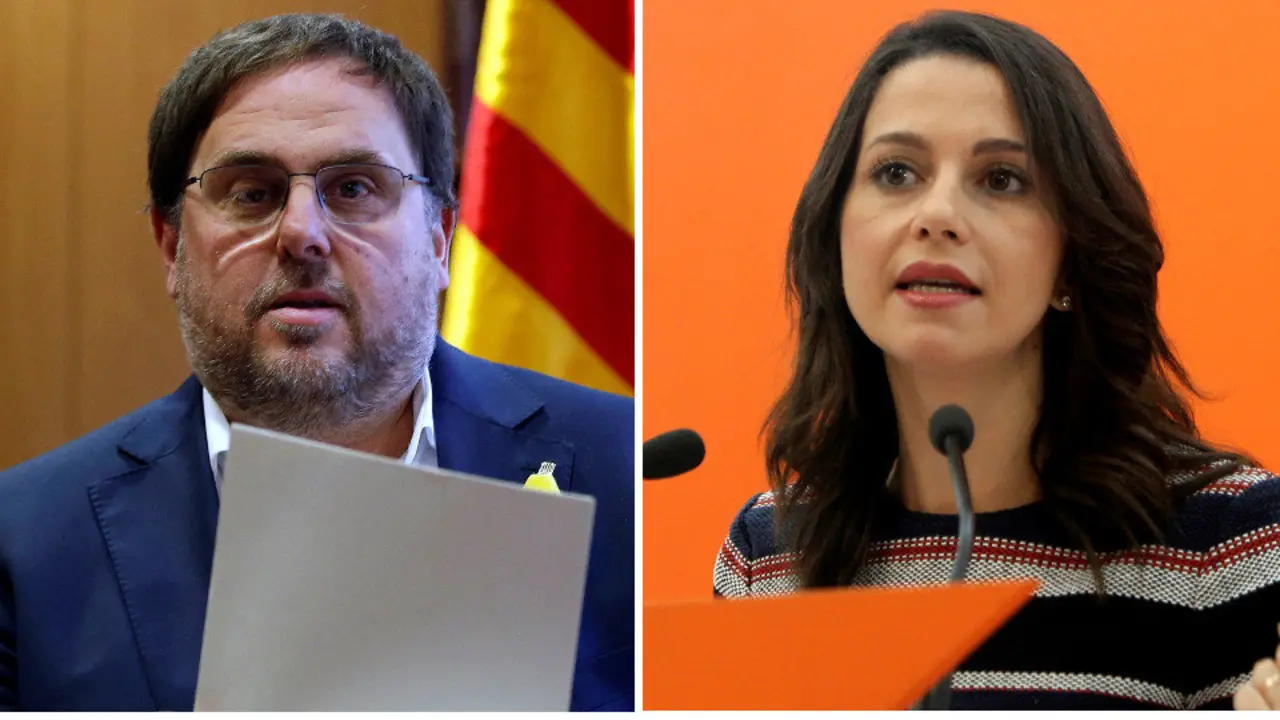 Oriol Junqueras e Inés Arrimadas. EFE