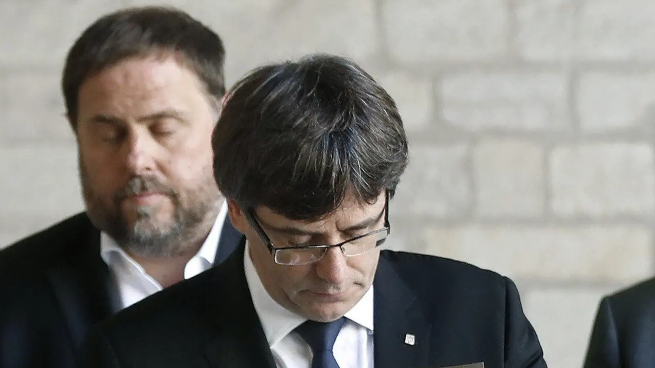 Junqueras y Puigdemont. EFE