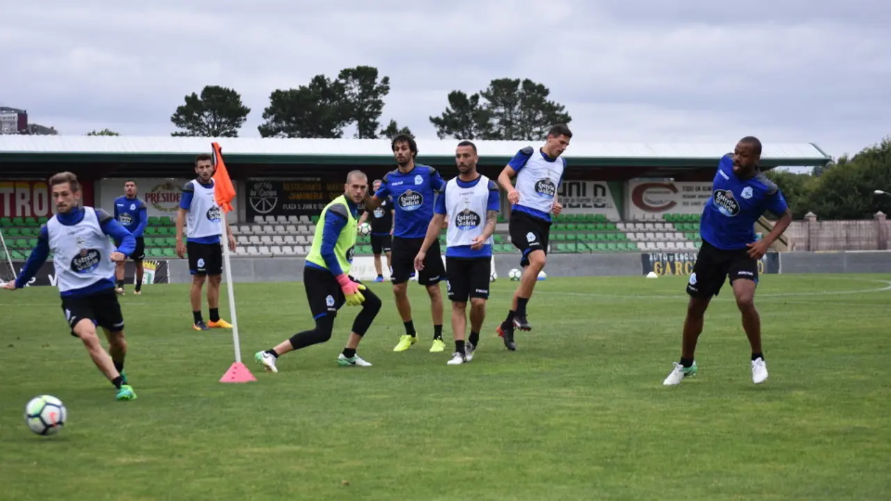 Jugadores del Deportivo de La Coruña prepararon su pretemporada en Vilalba.AEP
