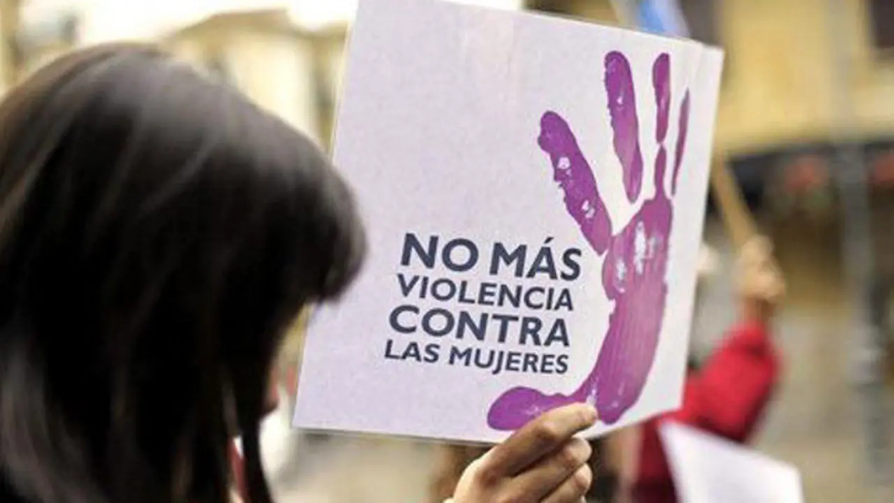 Cartel de repulsa contra la violencia machista.AEP