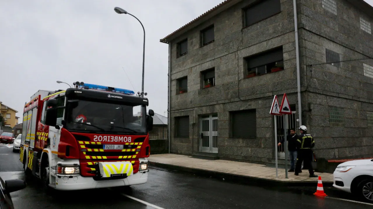 Vivienda en la que falleció una mujer en Poio en un incendio.GONZALO GARCÍA