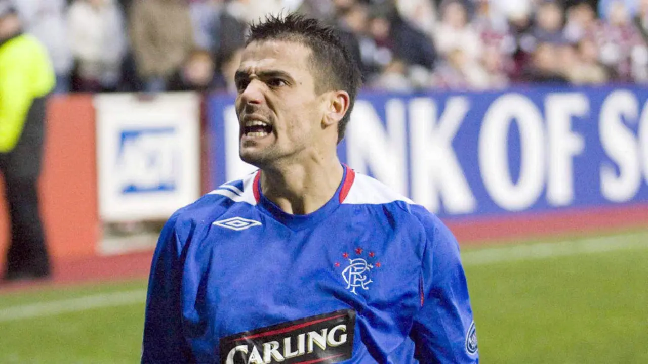 Nacho Novo, en su etapa como jugador del Glasgow Rangers. ARCHIVO