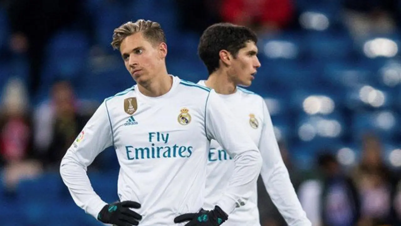 El centrocampista del Real Madrid, Marcos Llorente. RODRIGO JIMÉNEZ (EFE)