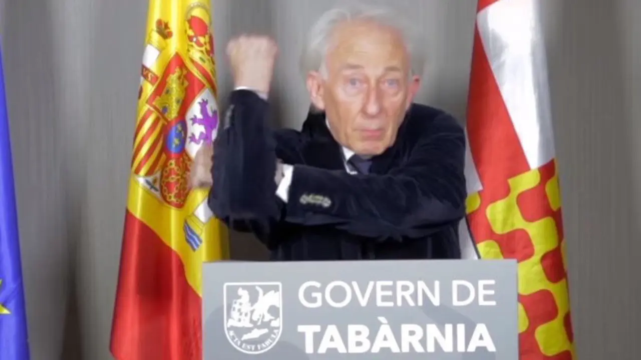 Albert Boadella, en su primer discurso como president de Tabarnia.