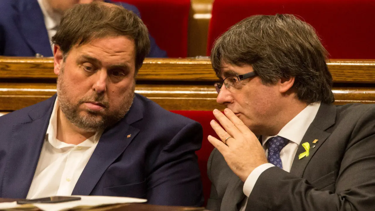 Junqueras y Puigdemont. QUIQUE GARCÍA (EFE)