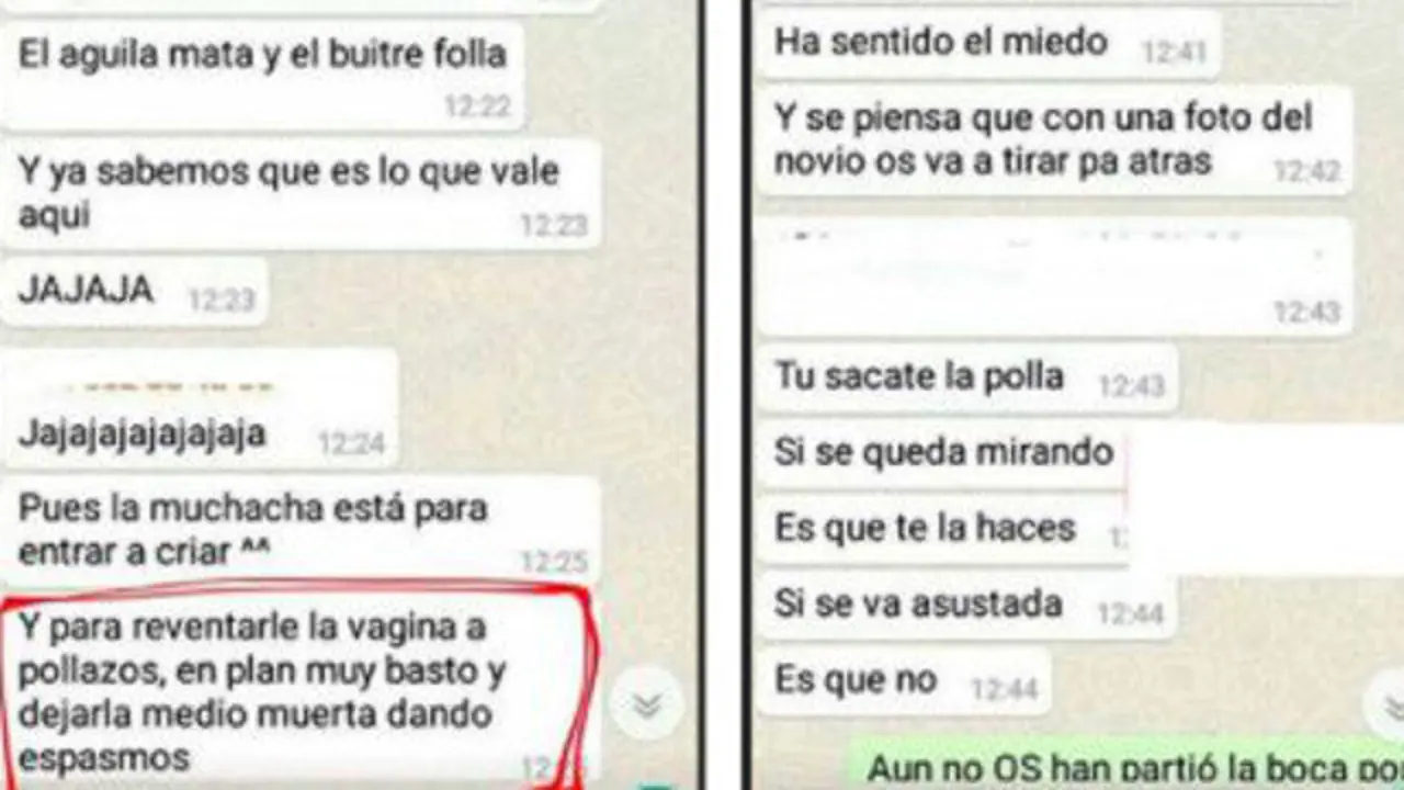 Recortes de los grupos de Whatsapp investigados. EP
