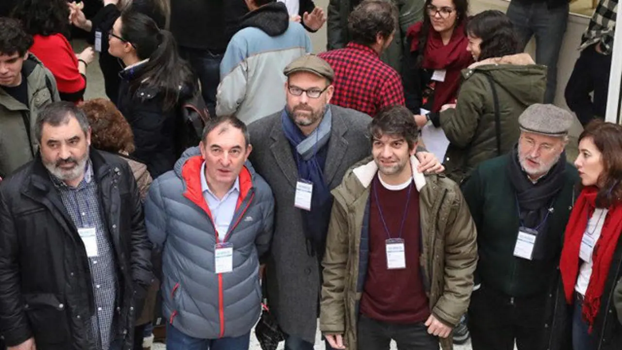 Martiño Noriega, Jorge Suárez y Rafa Sisto, este sábado en Santiago. XOÁN REY (EFE)