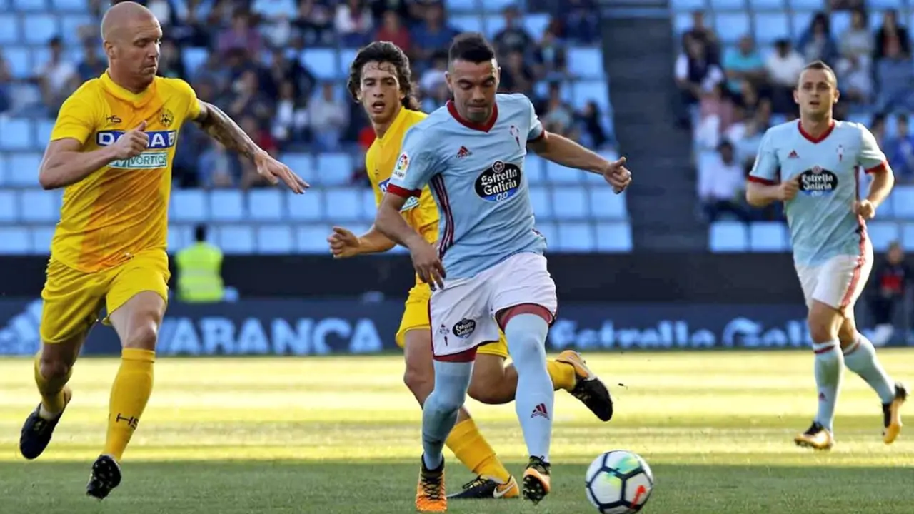 Iago Aspas, en un encuentro contra el Udinese. AEP
